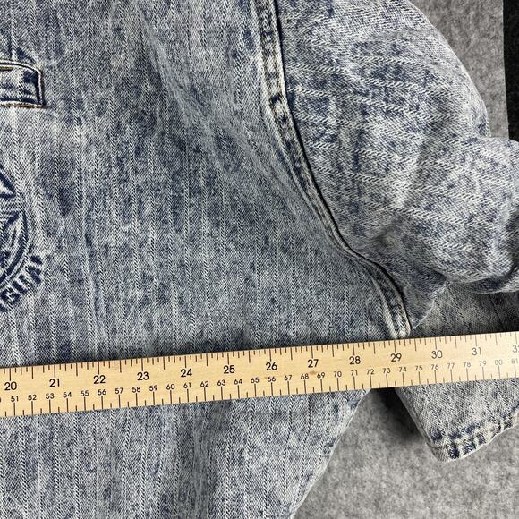 VTG Fixsun Casual Denim Jacket Womens One Size Acid Wash Oversized Heavy 80s 90s - Picture 11 of 16